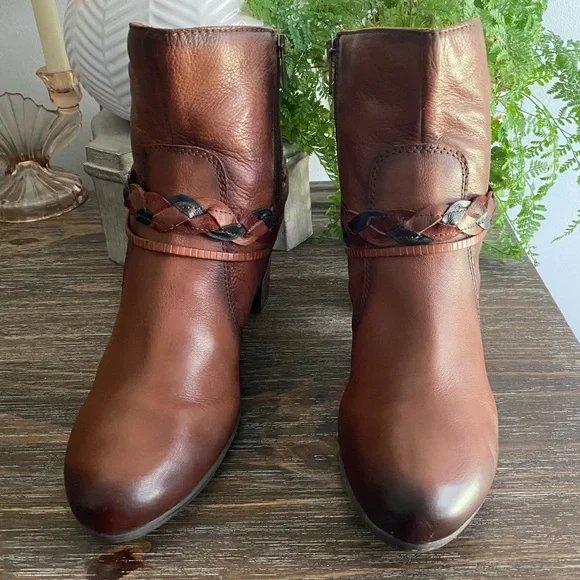 PIKOLINOS Verona Leather Zip Block Heel Boots W5C-8576 Women 41 US 10.5-11 Brown - Picture 4 of 15